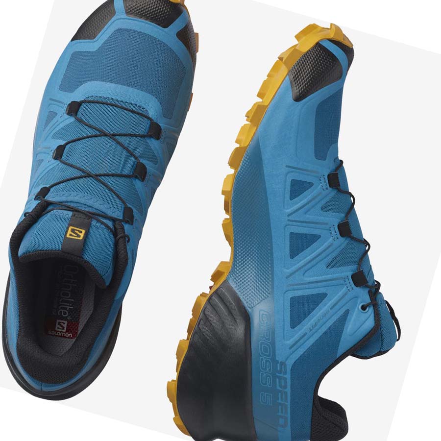 Salomon SPEEDCROSS 5 Erkek Patika Koşu Ayakkabısı Mavi | TR 3514WNB